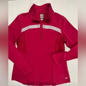 Champion Duo Dry Women’s 1/4 Zip‎ Pink Reflective Jacket XL Pullover Sweatshirt